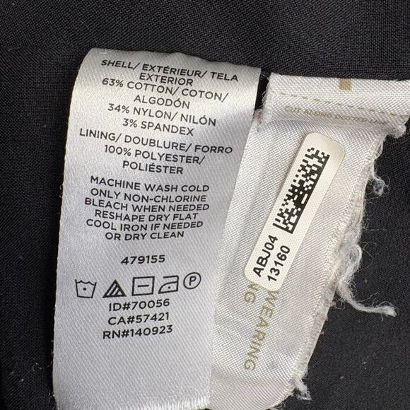 Loft Black Equestrian Minimalist Dark Academia Old Money Womens Blazer Sz 4 - Picture 4 of 4